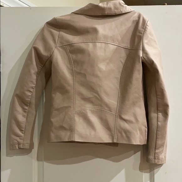 BB Dakota Faux Leather Pink Moto Jacket - Picture 4 of 8